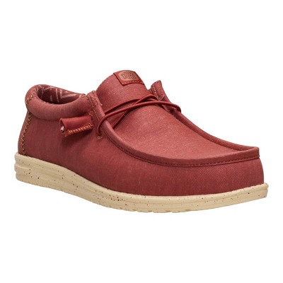 HEYDUDE Men Wally Stretch Canvas , Burnt Red/Boulder Tan, 11 — фото 5