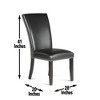 Polyurethane Finley Side Chair (Set of 2) with Nickel Nailhead Trim, Upholstered Leatherette, Easy-Care Finish and Levelers - 2 of 4