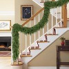 Puleo 9' Cedar Christmas Artificial Garland: Green Faux Floral, Indoor/Outdoor - 2 of 4