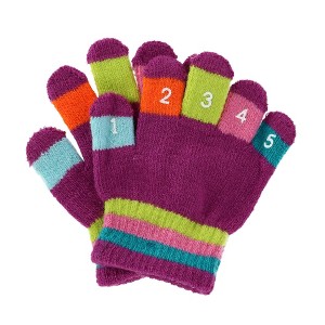 Grand Sierra Toddler 2-4T Knit Stretch Counting Gloves - 1 of 4