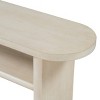 GlasFlength Console Tables Modern Minimalist Entryway Table with Rounded Edges and Shelf Elegant Design for Living Room, Gray, 47.8"*15"*30" - 3 of 4