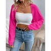 Women's Lightweight Shrug Sweater for Dresses & Tops Long Sleeve Open Front Knit Crop Bolero Cardigan - 2 of 4