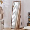 FURNIinspire Full Length Mirrors, Modern Mirror with Stand BodyMirror, Freestanding Mirror for Bedroom or Livingroom Decor, Brown, 2"*22.8"*65" - 3 of 4