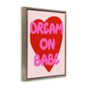 Stupell Industries Dream On Babe Red Heart Black Framed Floater Canvas Wall Art - 3 of 4
