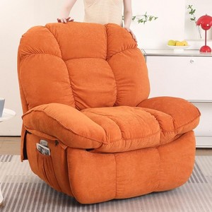 DYHOME Power Recliner Chair for Adults, Swivel Rocking Recliner Chairs with Massage and Heated, Soft Fabric Single Reclining Sofa, with USB Port - 1 of 4