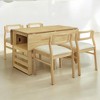 Modern 5-Piece Extendable Dining Table Set with Drop Leaves, Storage Shelf, and Upholstered Chairs for Dining Room - 2 of 4