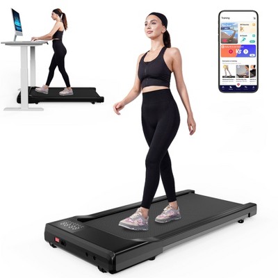 Smart Walking Pad With APP 16.14*35.43 inches Belt Treadmills for Home Small Portable 2 in 1 Under Desk Treadmill