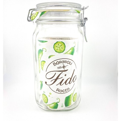 Elegant Clear Glass 50.75oz Square Storage Jar Set