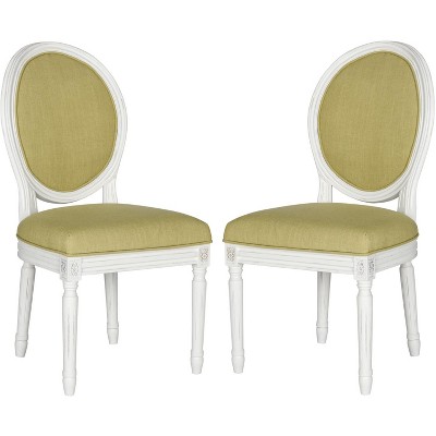 Holloway 19" H French Brasserie Oval Side Chair (Set of 2) - FOX6228 - Safavieh Couture
