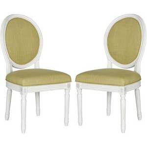 Holloway 19" H French Brasserie Oval Side Chair (Set of 2) - FOX6228 - Safavieh Couture - 1 of 4