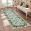 Washable Rug Modern Floral Rug Non Slip Low Pile Rug Stain Resistant Area Rug Non Shedding Indoor Floor Cover for Bedroom Living Room - 2 of 4