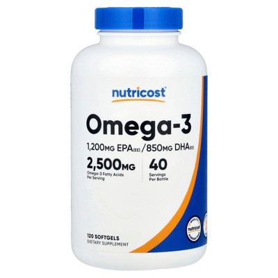 Nutricost Omega-3, 120 Softgels