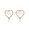 Guili Adorable 14k Gold-Plated Mother of Pearl Heart Earrings for Kids - 3 of 3