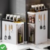 Garveetools 2/3-Tier Narrow Kitchen Spice Rack Seasoning Organizer w/Dustproof Doors & Hooks - 2 of 4