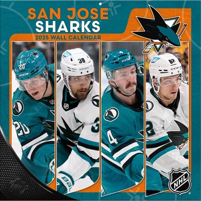 NHL San Jose Sharks 2025 12"x12" Team Wall Calendar