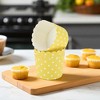 Unique Bargains Polka Dot Print Disposable Baking Cups Wood Pulp Paper PE Coating 2.76"x2.17" 50 Pcs - 2 of 4