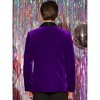 INSPIRE CHIC Men's Slim Fit One Button Shawl Lapel Wedding Tuxedo Velvet Blazer - 2 of 4