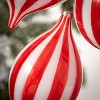 Sullivans Candy Cane Striped Ornaments Multicolor 4"H Glass Set of 3 - 2 of 2