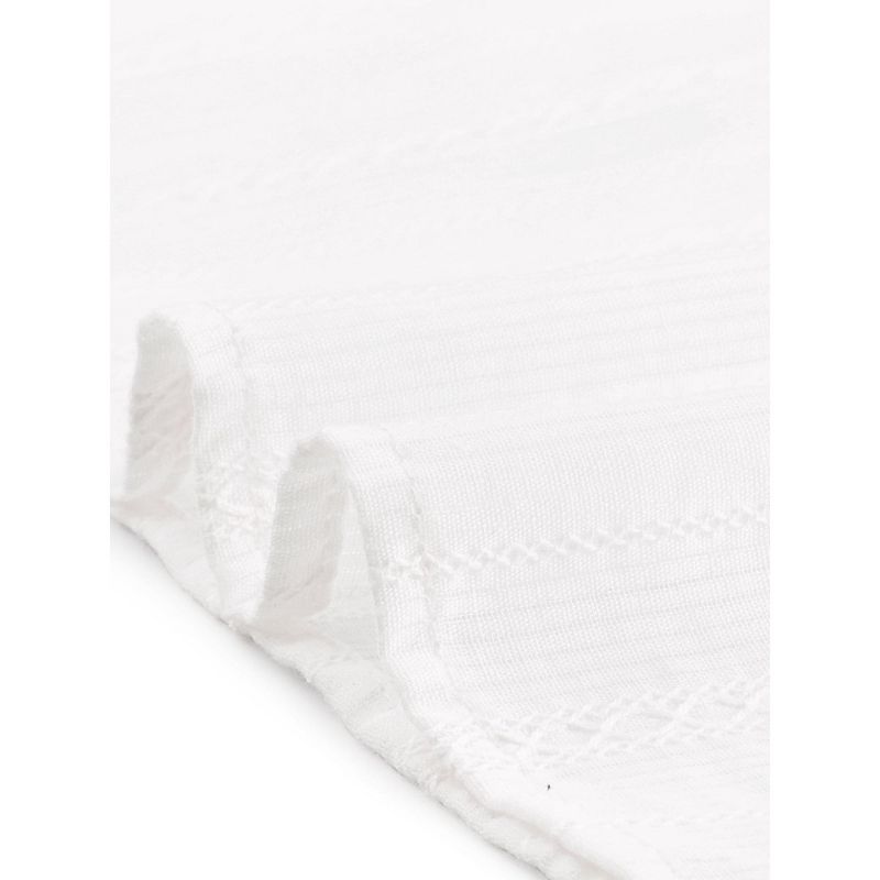 Agnes Orinda Women's Plus Size Cotton Flutter Sleeve Drawstring Flowy Summer Split V Neck Blouse, 6 of 7