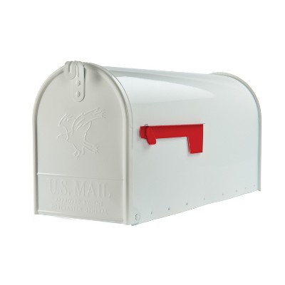Gibraltar Mailboxes Elite Large Post Mount Mailbox White