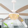 Bella Depot 65" Bohemian White Wooden Ceiling Fan with Light - 2 of 4