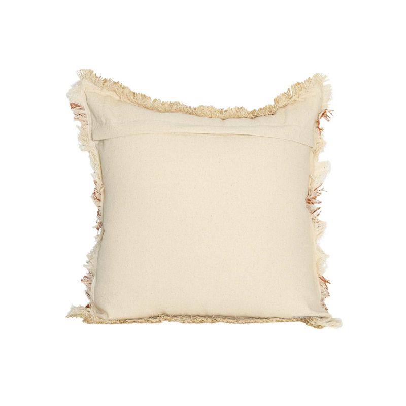 Hand Woven Terracotta Striped Throw Pillow Jute & Cotton With Polyester Fill by Foreside Home & Garden, 5 of 7