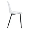 Anybear Modern Simple Transparent Plastic Dining Chair With Metal Legs, Set of 4 - 4 of 4