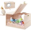 Coucheta Outdoor Bird House - Wooden Hanging Breeding Box for Parrots, Parakeets, Cockatiels; Ideal for Garden & Patio Use - 3 of 4