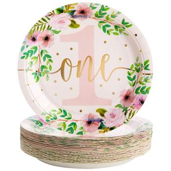 Garden Party Floral Paper Plates - Glamfetti