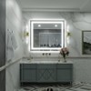 Apmir Super Bright Front & Back LED Lighted Anti-Fog Tempered Glass Bathroom/Vanity Mirror with ETL & 3-Year Warranty - 2 of 4