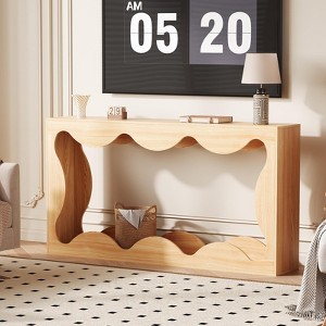 63 Inches Farmhouse Entryway Table,Console Table with Storage,Sofa Table Behind Couch,Narrow Entry Table for Living Room,Hallway, Entrance,Foyer - 1 of 4