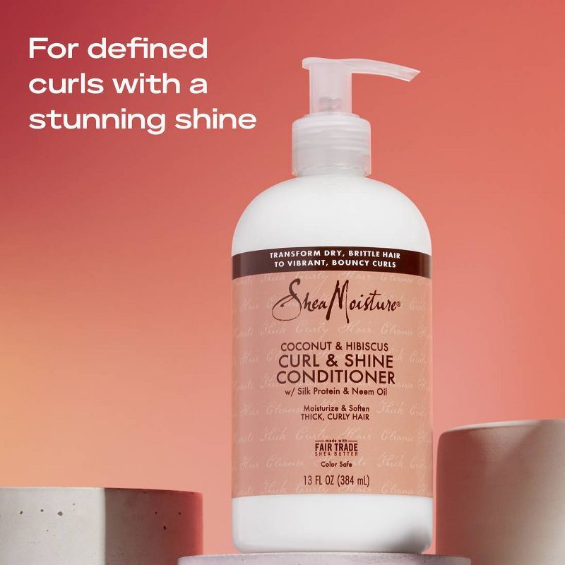 SheaMoisture Coconut & Hibiscus Curl & Shine Conditioner For Thick Curly Hair, 5 of 15