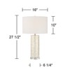 360 Lighting Sabina 27 1/2" High Textured White Cylinder Table Lamp Set of 2 - 4 of 4