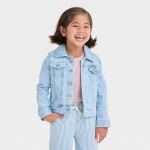 Toddler Girls' Light Wash Denim Jacket - Cat & Jack™ Light Wash - 1 of 3