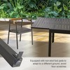 35in.- 71in.  Aluminum Patio Extendable Dining Table for 4-6 Person Garden Lawn Porch Bistro Furniture in Dark-Brown - 2 of 4