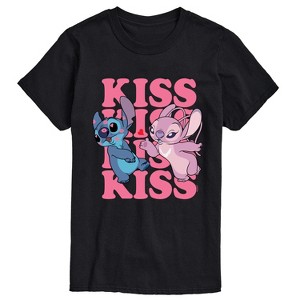 Men's - Lilo and Stitch - Kiss Short Sleeve Graphic T-Shirt - 1 of 4