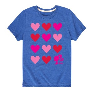 Boys' - Barbie - Barbie Heart Grid Short Sleeve Graphic T-Shirt - 1 of 4