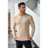 COOFANDY Men's Long Sleeve Henley Shirts Stretch Ribbed T-Shirts Fashion Casual Basic Tops - 4 of 4