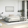 vidaXL Faux Leather Bed Frame Platform Bed, Scandinavian Style/Slats Support/No Box Spring Needed/Without Mattress/Easy Assembly, White King Bed - 3 of 4