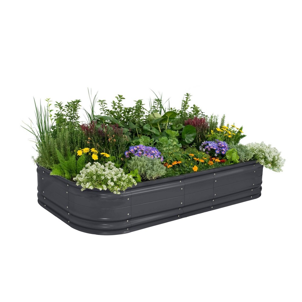 Photos - Flower Pot Vego Garden 10-in-1 Novel Modular Rectangular Metal Outdoor Garden Bed Kit