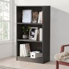 MAYEERTY 3-Shelf Adjustable Freestanding Wood Bookshelf - For Home Office (Gray) - 2 of 4