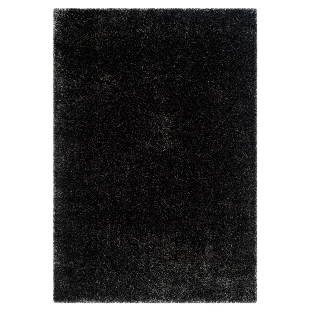 Charcoal Solid Shag/Flokati Loomed Area Rug 4'x6' - Safavieh