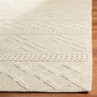 Ivory Hand-Knotted Wool Runner Rug, 2'3" x 8'