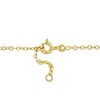 EVERLY JEWELRY | 14K Yellow Gold Pink Enamel Heart Charm Link Chain Station Bracelet, 7 inch - 2 of 4