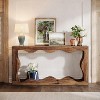 HDZNVF 63 in Farmhouse Console Table with Storage in Brown, Couch Table Behind Sofa, Long Entryway Sofa Station - 2 of 4