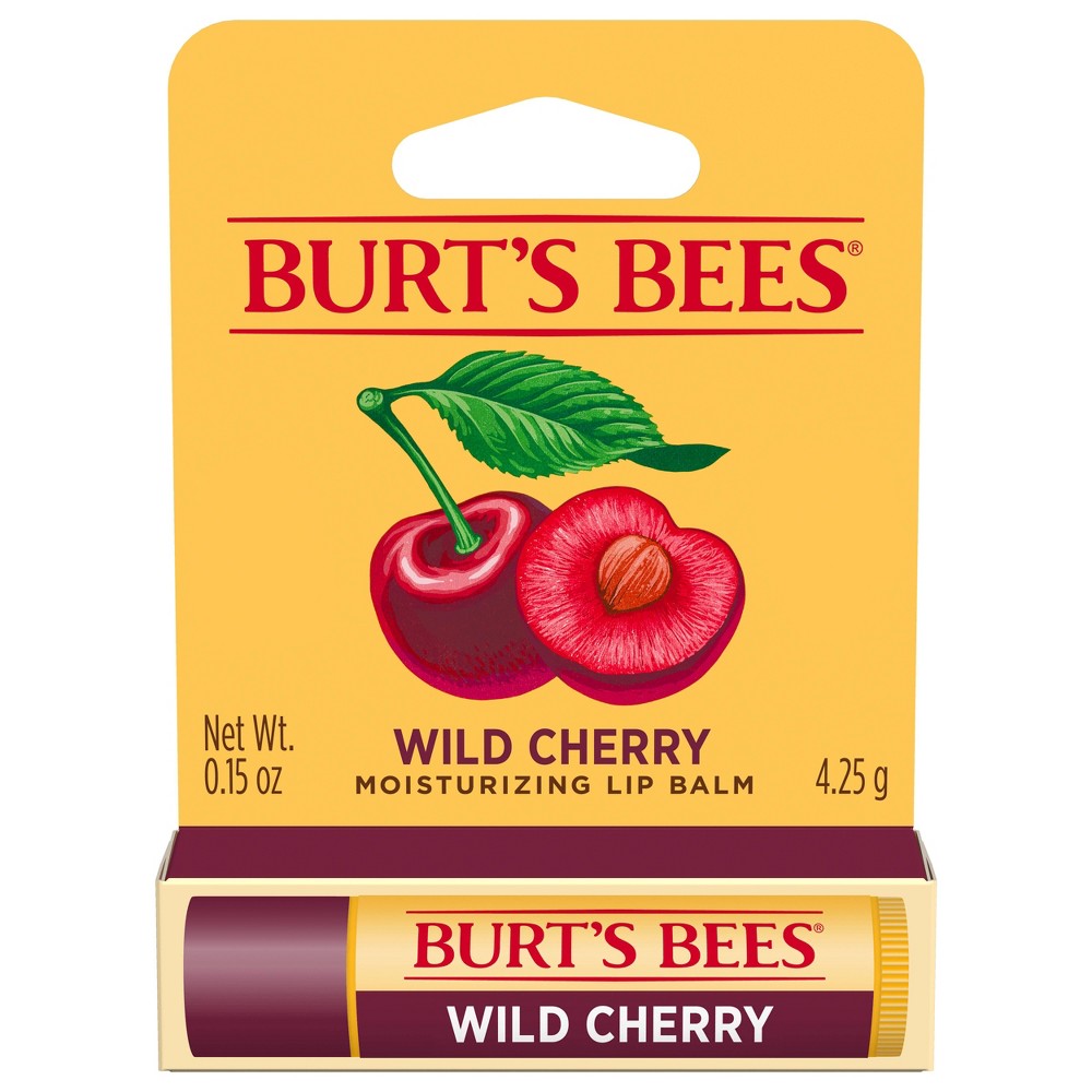 UPC 792850026773 product image for Burt's Bees Wild Cherry Lip Balm - 0.15oz: Moisturizing, Paraben-Free, Sulfate-F | upcitemdb.com