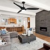 Airsurfer 60-in Matte Black Ceiling Fan with Light, 3 Black Blades, LED Color-Changing, Remote Included, 6" & 12" Downrods - 3 of 4