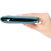 Wikineon Slim Wallet for Women Rfid Blocking Credit Card Holder with Zip Pocket Bifold Vegan Pebble Leather Blue - 2 of 4