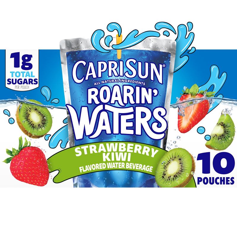 Capri Sun Roarin' Waters Strawberry Kiwi Juice Drinks - 10pk/6 fl oz Pouches, 1 of 19