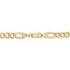 Black Bow Jewelry Men's 7.3mm, 14k Yellow Gold, Hollow Figaro Chain Bracelet - 3 of 4